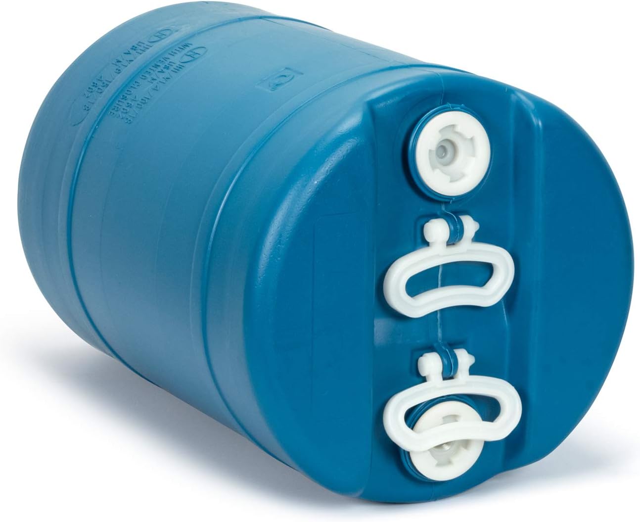 Legacy Food Storage Emergency Water Storage Container, Long Term 15 Gallon Water Tank, for Camping, Prepping, Survival, 15.7" D, 21.5" H, with 2 Heavy Duty Carry Handles