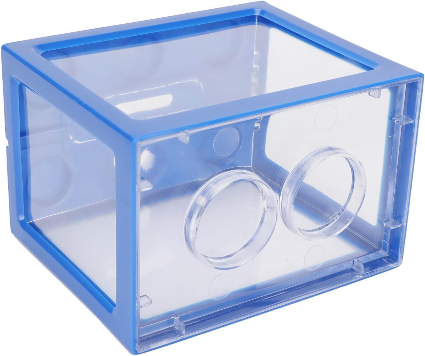 Building Block Fish Tank Cascadable Blue Mini Betta Fish Tank Plastic Desktop Office Home Desk Decoration
