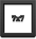 7x7 Shadow Box Frame Black | 1 Inch Deep Solid Wood Shadowbox Display Frame | UV Resistant Acrylic Plexiglass, Acid Free Backing, and Hanging Hardware | Dugan Picture Frame Style