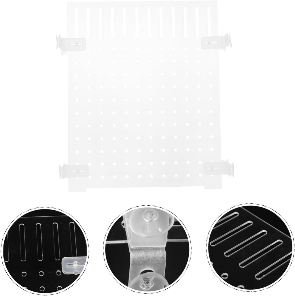 Acrylic Fish Tank Divider 11.8X9.8 Inch Clear Aquarium Separator Panel for 10-20 Gallon Tanks Transparent Isolation Board for Breeding and Tank Separation