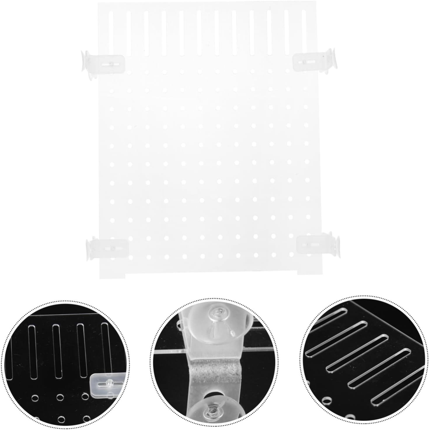 Acrylic Fish Tank Divider 11.8X9.8 Inch Clear Aquarium Separator Panel for 10-20 Gallon Tanks Transparent Isolation Board for Breeding and Tank Separation