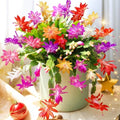Set 2 Christmas Cactus Plants Live, Hanging Baskets Houseplants, Holiday Cactus Indoor Plants Live Well-Rooted 4-9" Tall, No Pot (Mixed)