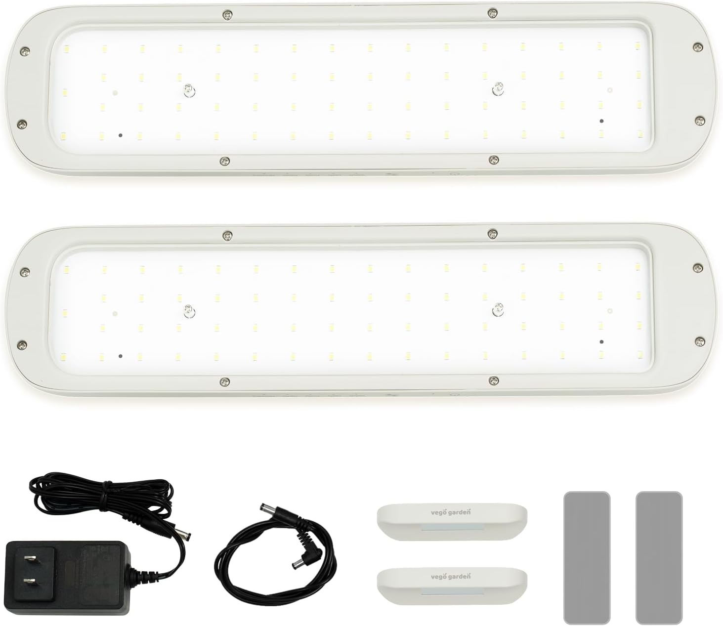 Vego Garden Grow Lights for Indoor Plants, Full Spectrum LED Grow Light with Customized 5 Modes for Seed Starting, Leafy, Herbs, Fruits & Microgreens, 2 Packs