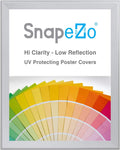 SnapeZo Poster Frame 36x48 Inches, Silver 1.7 Inch Aluminum Profile, Front-Loading Snap Frame, Wall Mounting, Wide Series