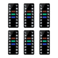 AQUANEAT 6 PCS Aquarium Thermometer Strips, Fish Tank Thermometer Sticker, Terrarium Water Temperature Test (1.58" x 0.67")
