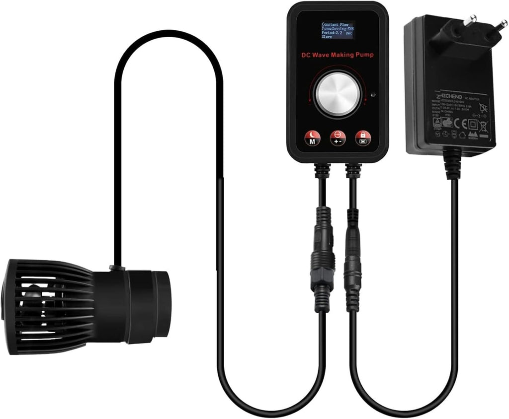 CONQUERALL 28W DC 24V Wave Maker 660-4700GPH Marine Aquarium Reef Powerhead 10-Speed Flow Controllable Multi Wave More Energy Saving Suit for Tropical Fish and Reef Tank