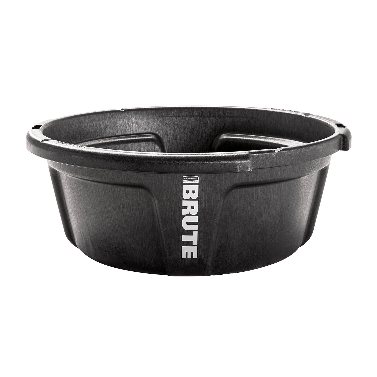Rubbermaid Commercial Products Brute 6-Gallon Animal Pan Feeder, RigidCell Construction, Stackable Livestock Feed Bowl, Made in USA