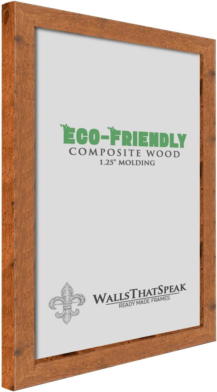 wallsthatspeak 12x20 Light Walnut Rustic Pine Picture Frame for Puzzles Posters Photos or Artwork