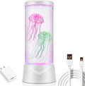 Jellyfish Lamp, 7 Color LED Changing Jelly Fish Light Lamp with Quiet Motor, Lifelike Movements, Jellyfish Decor for Bedroom, Office, Sensory Lamp Great Gifts for Kids (White)