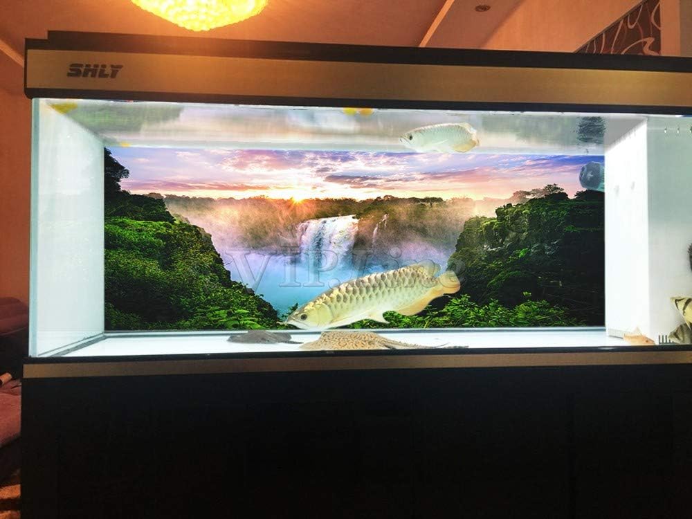 Waterfall Aquarium Background Poster HD Fish Tank Decorations Landscape (48" x 24"/ 122 x 61cm)