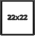 22x22 Shadow Box Black Display Frame | 1 Inch Deep Solid Wood Shadowbox Display Frame | UV Resistant Acrylic Plexiglass, Acid Free Backing, and Hanging Hardware | Dugan Picture Frame Style