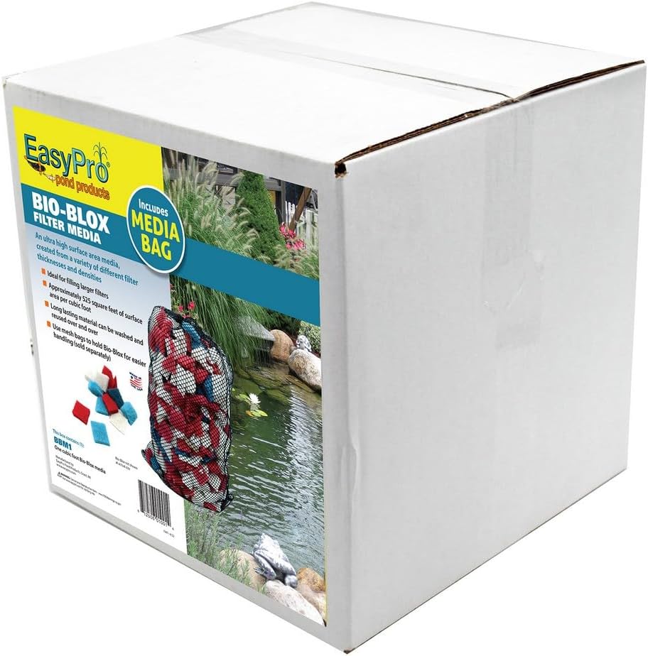 EasyPro BBM1 Bio-Blox Filter Media Polyester Material for Large Volume Filtration | 1 Cubic Foot Box | 500 Square Feet of Surface Area per Cubic Foot