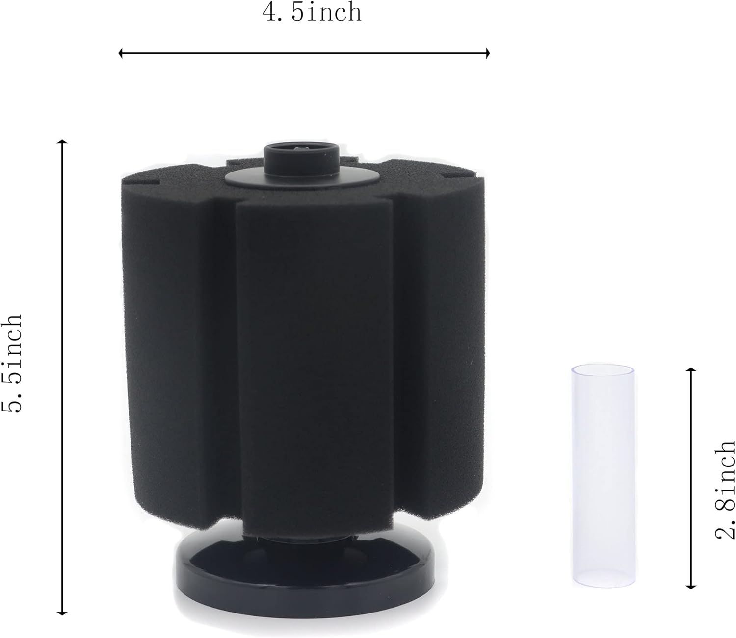 ALEGI 2 Pcs Large Sponge Filter Kit with Airline Tubing, Air Pump Valves, Suction Cups for 125 Gallon Tank