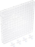 uxcell 2Pcs Aquarium Fish Tank Divider, 12x12 Inch Plastic Egg Crate Light Diffuser Grid Filter Bottom Partition Separator with Sucker Clips and Suction Cups for Aquarium, Clear
