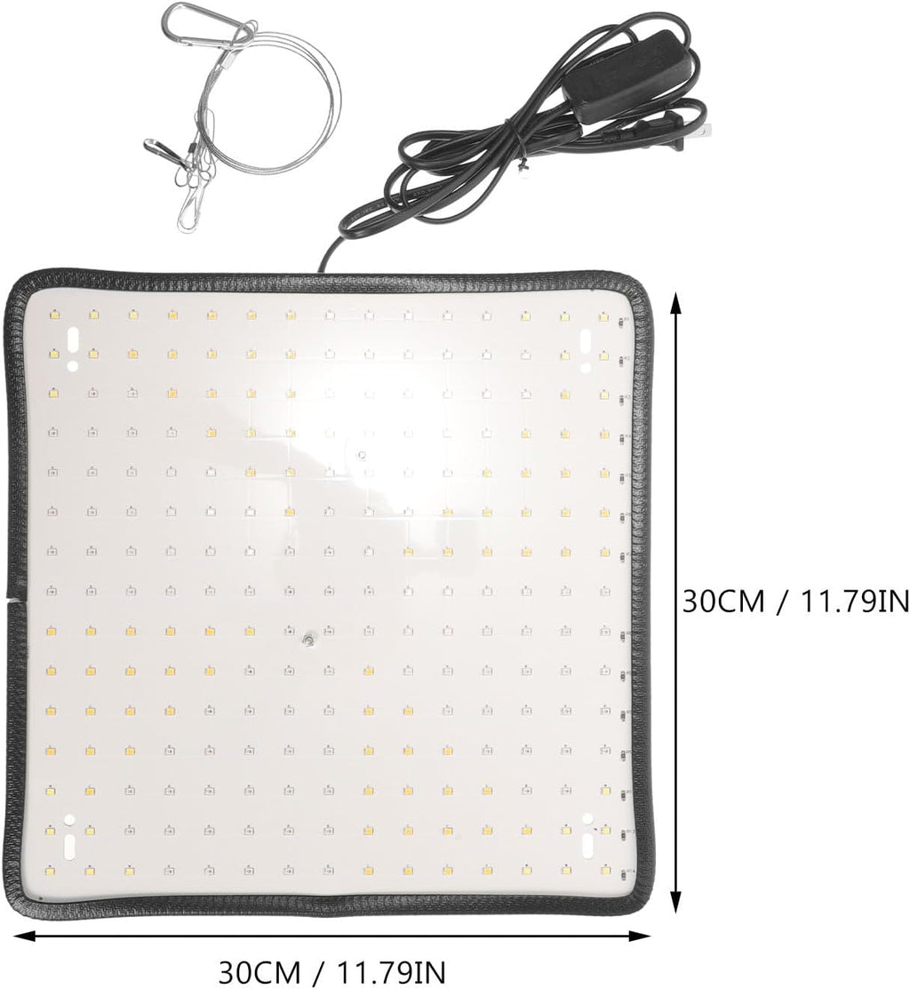 Full Spectrum Hanging Plant Grow Light with Adjustable Red, Indigo, Amber, and White LEDs for Indoor Greenhouse Plants Ultra-Thin Panel with US Plug Promotes Photosynthesis and