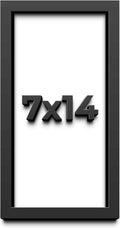 7x14 Shadow Box Frame Black | 1 Inch Deep Solid Wood Shadowbox Display Frame | UV Resistant Acrylic Plexiglass, Acid Free Backing, and Hanging Hardware | Dugan Picture Frame Style