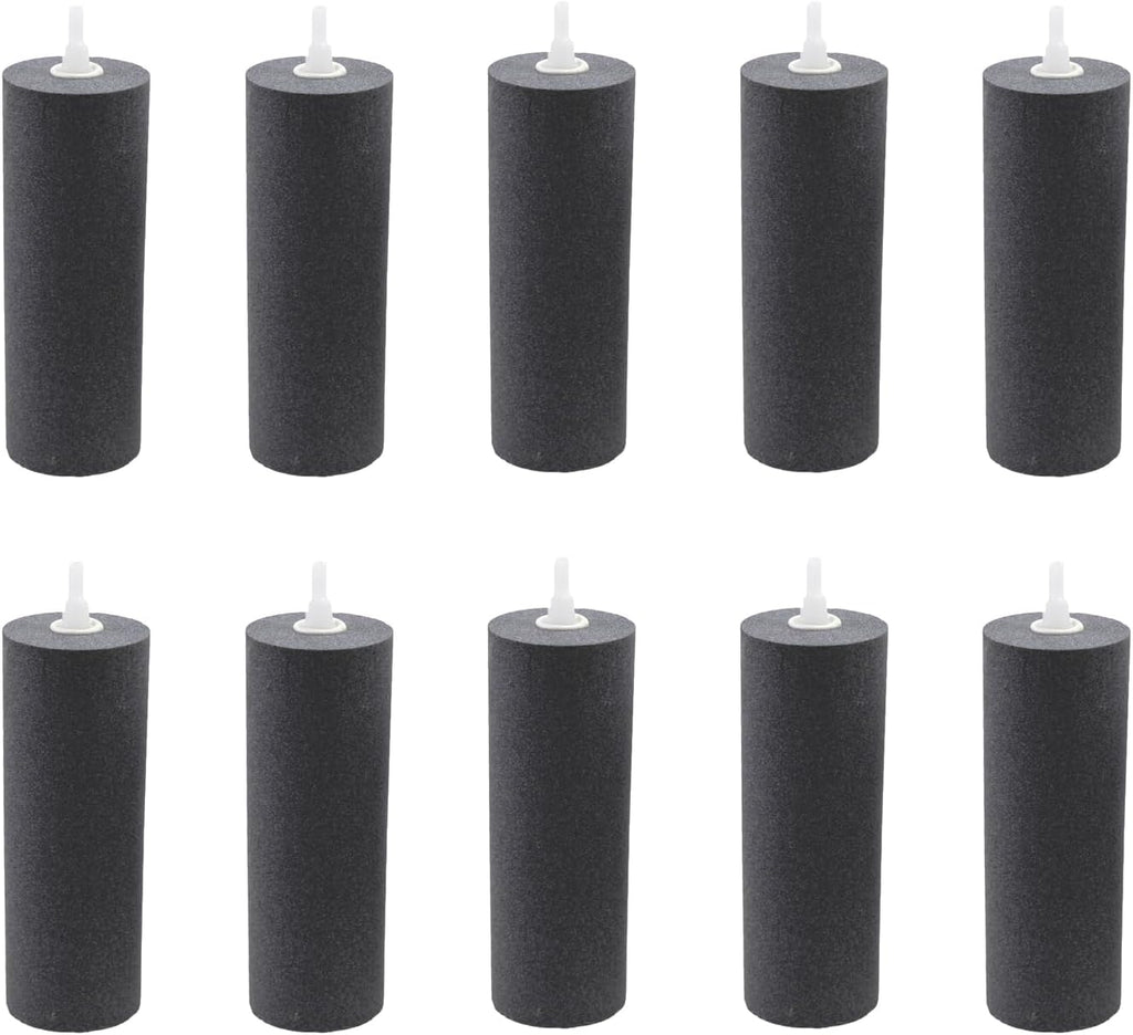 AQUANEAT Aquarium Air Stones 6x2 inch 10 pcs, Large Airstone, Aerator Bubble Diffuser, Air Pump Accessories Air Stones for Aquariums, Hydroponic, Ponds and Fish Tanks