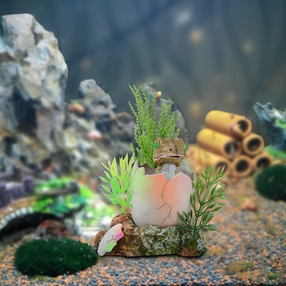 Aquarium Dinosaur Thematic Decorations Fish Tank Dinosaur Egg Oxygen Action Air Bubble Crafts for Aquarium,Fish Tank Ornaments
