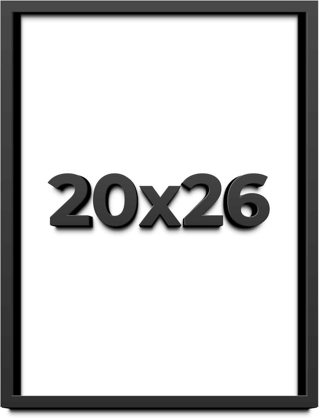 20x26 Shadow Box Frame Black | 1 Inch Deep Solid Wood Shadowbox Display Frame | UV Resistant Acrylic Plexiglass, Acid Free Backing, and Hanging Hardware | Dugan Picture Frame Style