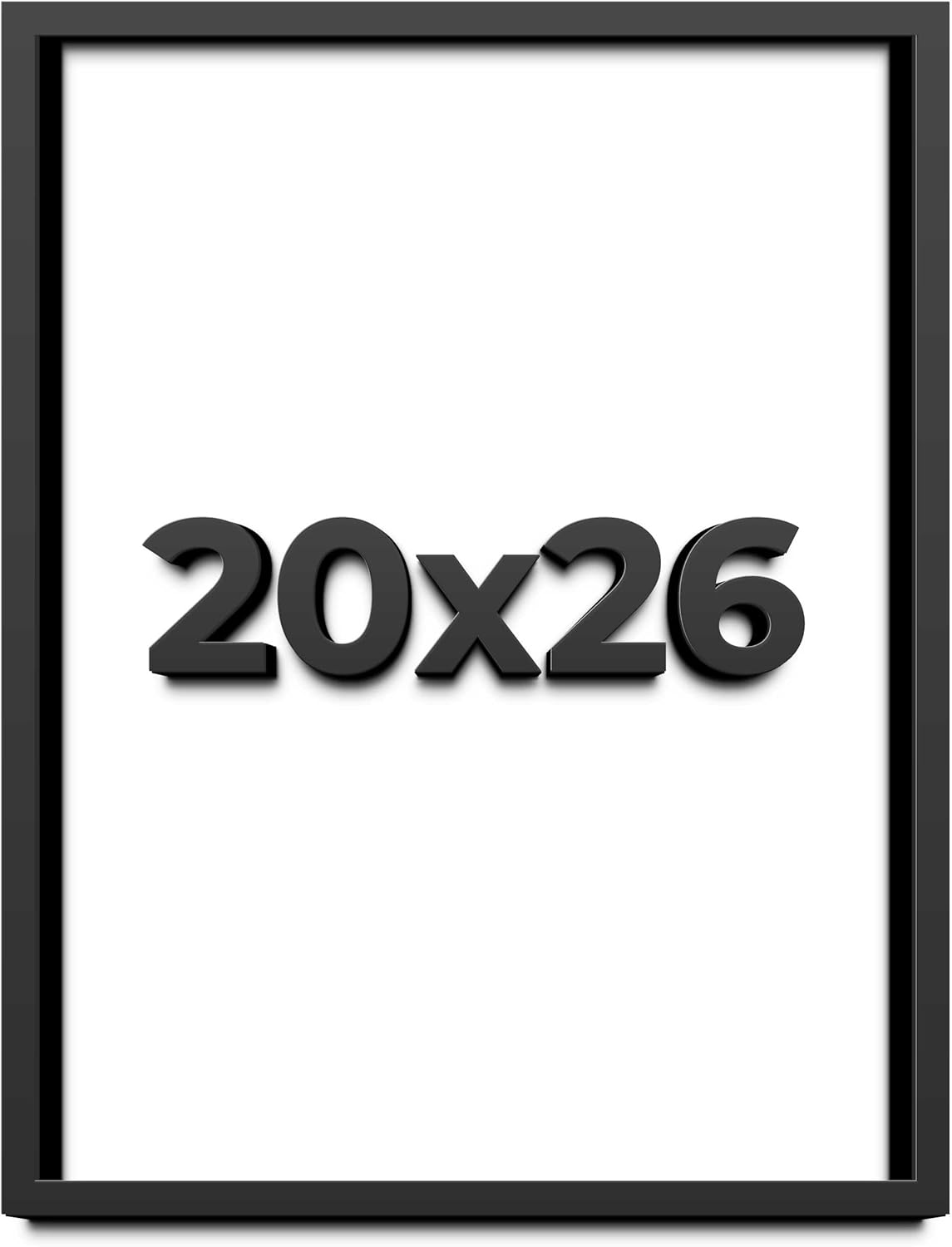 20x26 Shadow Box Frame Black | 1 Inch Deep Solid Wood Shadowbox Display Frame | UV Resistant Acrylic Plexiglass, Acid Free Backing, and Hanging Hardware | Dugan Picture Frame Style