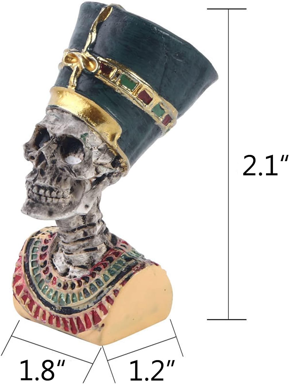 Reptile Tank Ancient Egypt Priest Skull Decorations Aquarium Fish Turtle Lizard Tanks Sculpture Statue Terrarium Egyptian Figurine Décor Collectible Ornament Pet