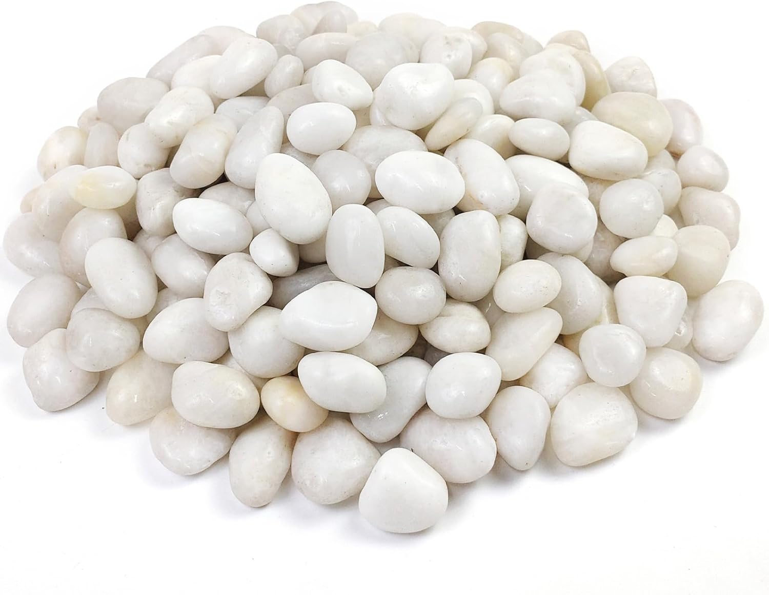 River Rocks for Landscaping, Natural Polished Pebbles for Indoor Plants, Small Decorative White Stones for Vase Fish Tank Aquariums Landscaping Garden, 20lbs