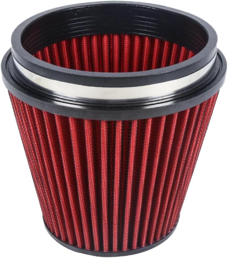 Kyostar 6" 152mm High Flow Inlet Cold Air Intake Cone Replacement Dry Air Filter Red