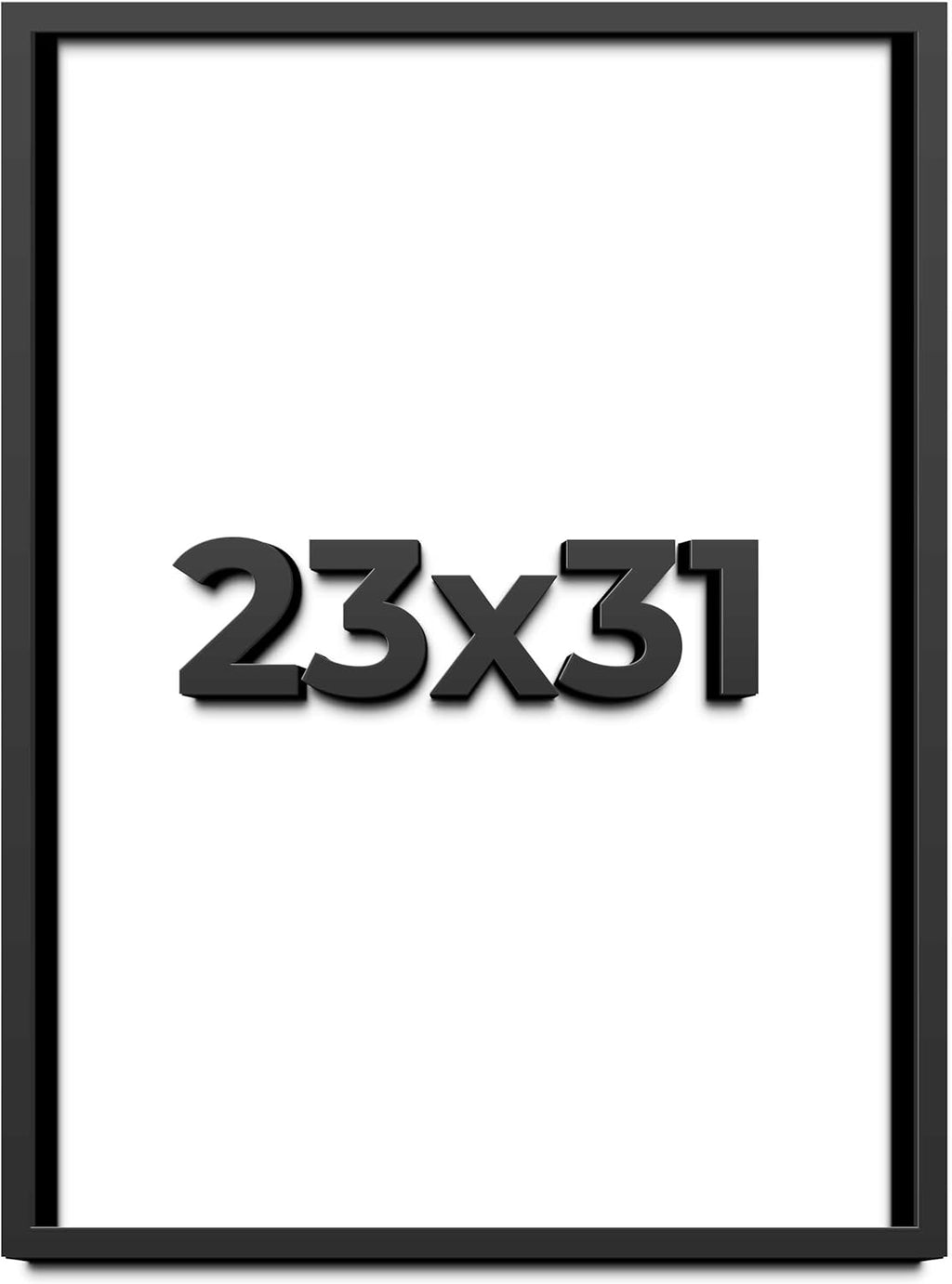 23x31 Shadow Box Frame Black | 1 Inch Deep Solid Wood Shadowbox Display | UV Resistant Acrylic Plexiglass, Acid Free Backing, Hanging Hardware | Dugan Picture Frame Style