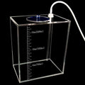 Acryli Made dosing Container, Liquid srorage Bucket, Aquarium Air Pump Accessories，dosing Pump Liquid containers,Reservoir (2.5L/0.66gal Blue lid)