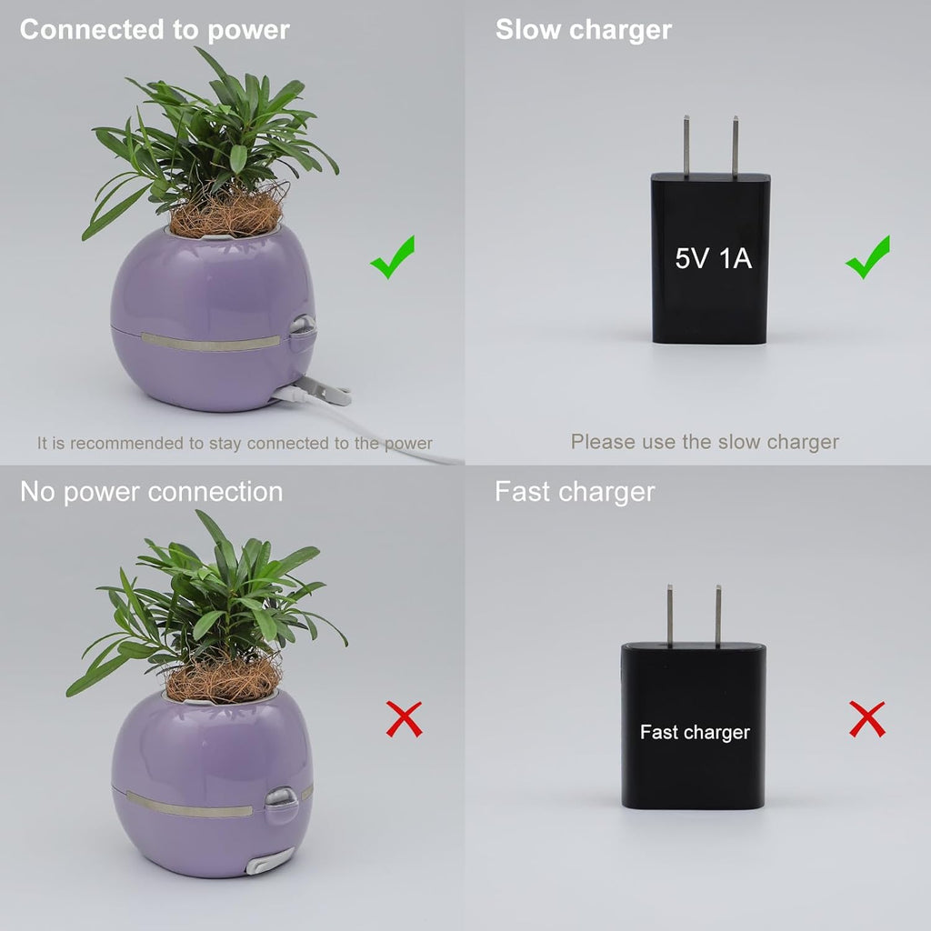 Smart Pet Planter, Smart Plant Pot, With Artificial Intelligence, Time Weather Display, And Multiple Expressions Animation,Lovely Plant Companion, For Desktop Decoration, Gifts,Plant-Free (Green)