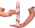 JIC Gem Large Colorful Jade Quartz Crystal Obelisk Tower Natural Gemstone Point 6 Faceted Chrysocolla Healing Crystal Wand Reiki Chakra Decor 3.0-3.5 Lbs