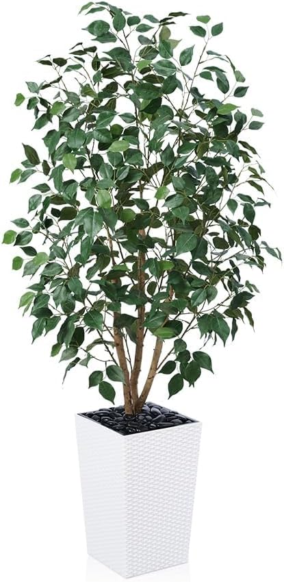 Artificial Olive Tree 5ft, Tall Fake Tree for Indoor & Outdoor Decor with Black Pot & Pebbles, UV Resistant Silk Leaves, Realistic Faux Potted Plant for Living Room,Office,Home Decor,VN137