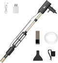 AQQA Electric Aquarium Vacuum Gravel Cleaner - 8W/213GPH Rechargeable Fish Tank Cleaning Tools Automatic Water Changer Pump with Debris Clean & Sand Washing, 4-Speed Adjustable Powerful Suction
