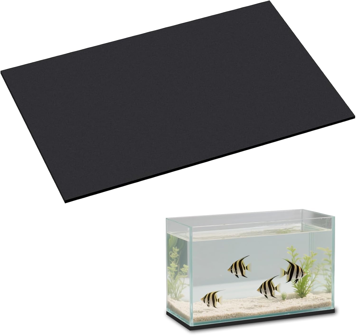 Aquarium Leveling Mat, 21.6 x 13Inch Aquarium Fish Self Leveling Mat for Under Tank, Waterproof Compressible Neoprene Mat, Neoprene Sponge Foam Rubber Sheet Roll Without Adhesive