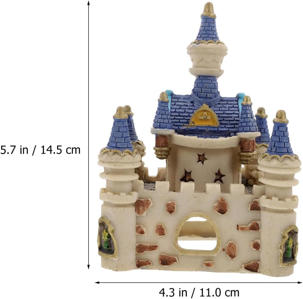 Aquarium Resin Castle Decoration Fish Tank Roman Castle Cave Hideout Betta Fish Ornament Accessories