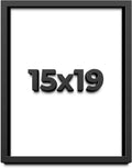 15x19 Shadow Box Frame Black | 1 Inch Deep Solid Wood Shadowbox Display | UV Resistant Acrylic Plexiglass, Acid Free Backing, Hanging Hardware | Dugan Picture Frame Style