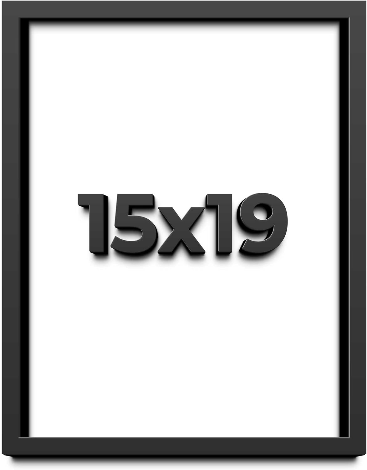 15x19 Shadow Box Frame Black | 1 Inch Deep Solid Wood Shadowbox Display | UV Resistant Acrylic Plexiglass, Acid Free Backing, Hanging Hardware | Dugan Picture Frame Style