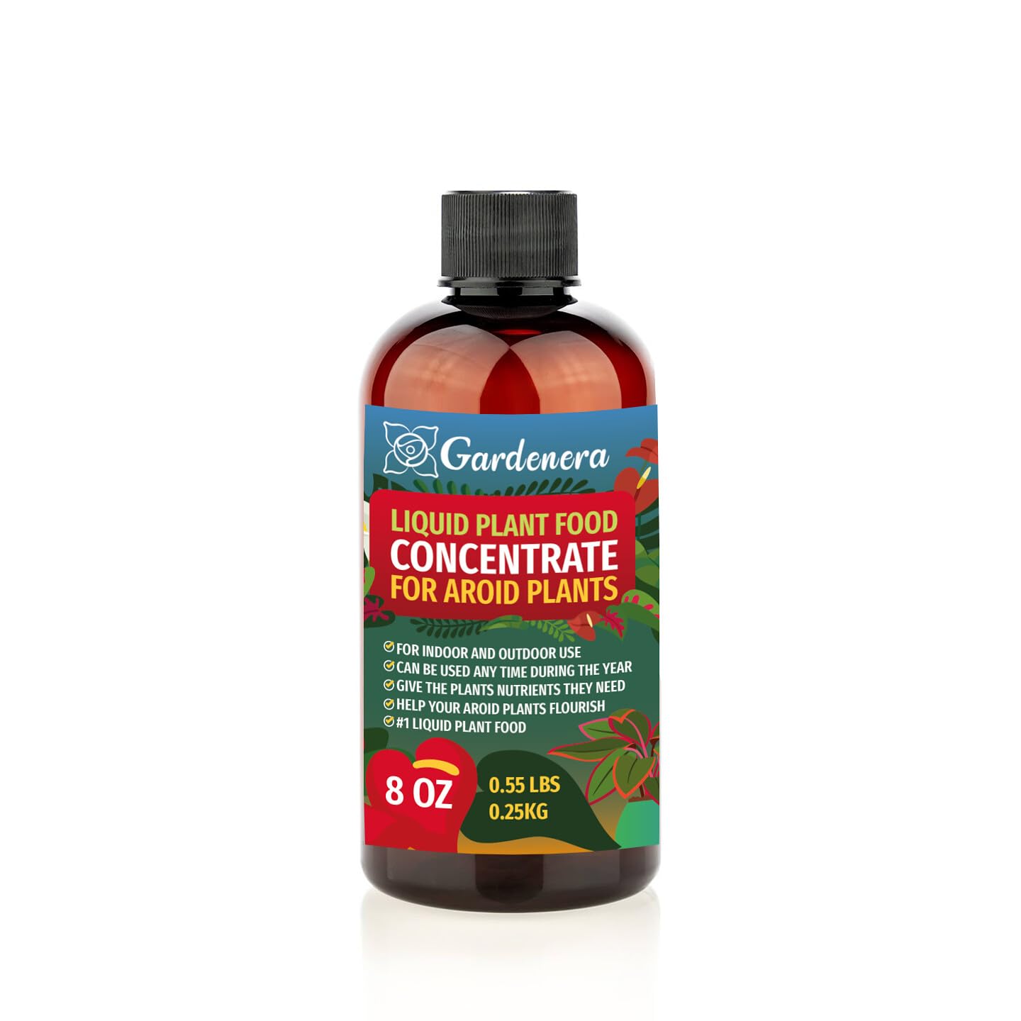 Gardenera Plant Growth Superfood for AROIDS with 18 Essential Vitamins & Minerals - Organic Plant Food Fertilizer - Micro-Fungi and Bio-Organisms for AROID Plant Care & Growth Enhancement - 8oz