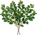 Briful 3PCS Artificial Greenery Stems Fake Plants, 35'' Long Stem Faux Camellia Branches, Real Touch Year Round Tea Leaf Branches Artificial Plants for Home Farmhouse Wedding Centerpiece Decor
