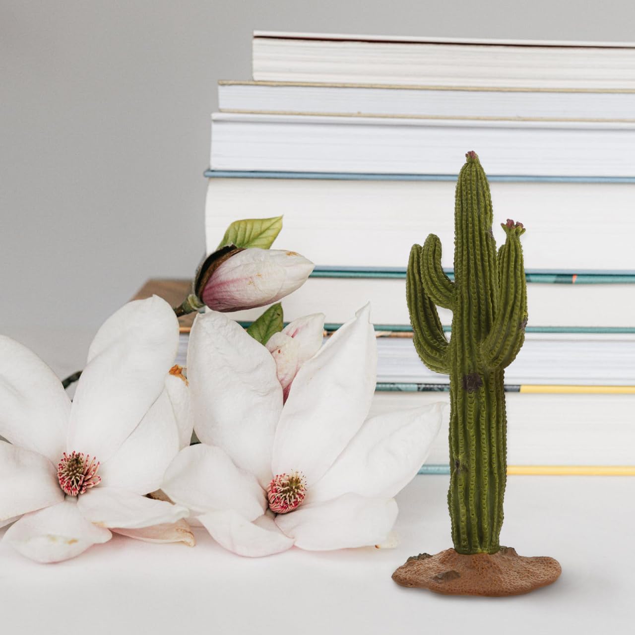 Healifty 4 Pcs Simulated Cactus Decor Set PVC Artificial Cactus Figurines for Desktop Sand Table Home and Bedroom Decoration