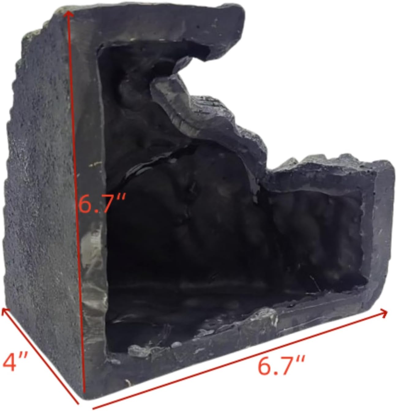 LEOTERRA Reptile Hide Cave & Basking Platform - Resin Rock Aquarium Decor for Leopard Gecko, Bearded Dragon Baby Turtle, Natural Terrarium Decoration & Snake Hideout for Fish Tank