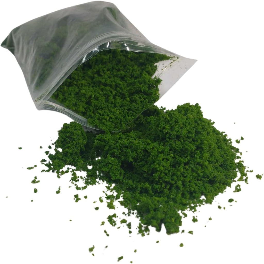 Green Landscape Coarse Flock .7 oz Bag | Realistic Grass Material for California Mission Projects, School Dioramas, Model Scenery, Arts & Crafts | Easy-to-Apply Green Terrain Ground Cover