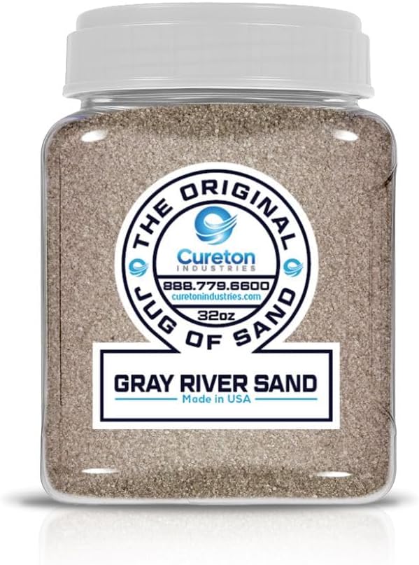 32 oz Jug of Gray River Sand for Indoor Outdoor Decor, vase Filler, Candles, Art, Crafts, Aquariums, Fairy Gardens, planters, tablescapes, terrariums, Design