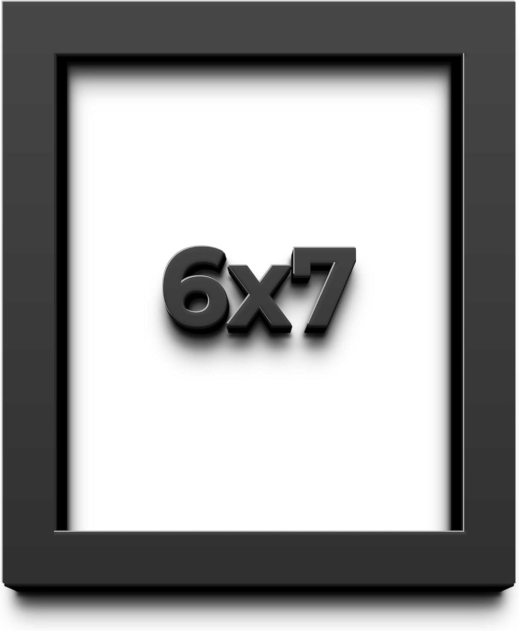 6x7 Shadow Box Frame Black | 1 Inch Deep Solid Wood Shadowbox Display Frame | UV Resistant Acrylic Plexiglass, Acid Free Backing, and Hanging Hardware | Dugan Picture Frame Style