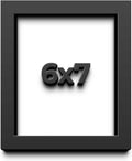 6x7 Shadow Box Frame Black | 1 Inch Deep Solid Wood Shadowbox Display Frame | UV Resistant Acrylic Plexiglass, Acid Free Backing, and Hanging Hardware | Dugan Picture Frame Style