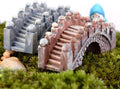 2Pcs Fairy Garden Ornaments, Miniature Bridge Micro Landscape Miniature Ornaments Dollhouse Garden Decor Fish Tank Aquarium Decoration Random Color Miniatures(ZS330)