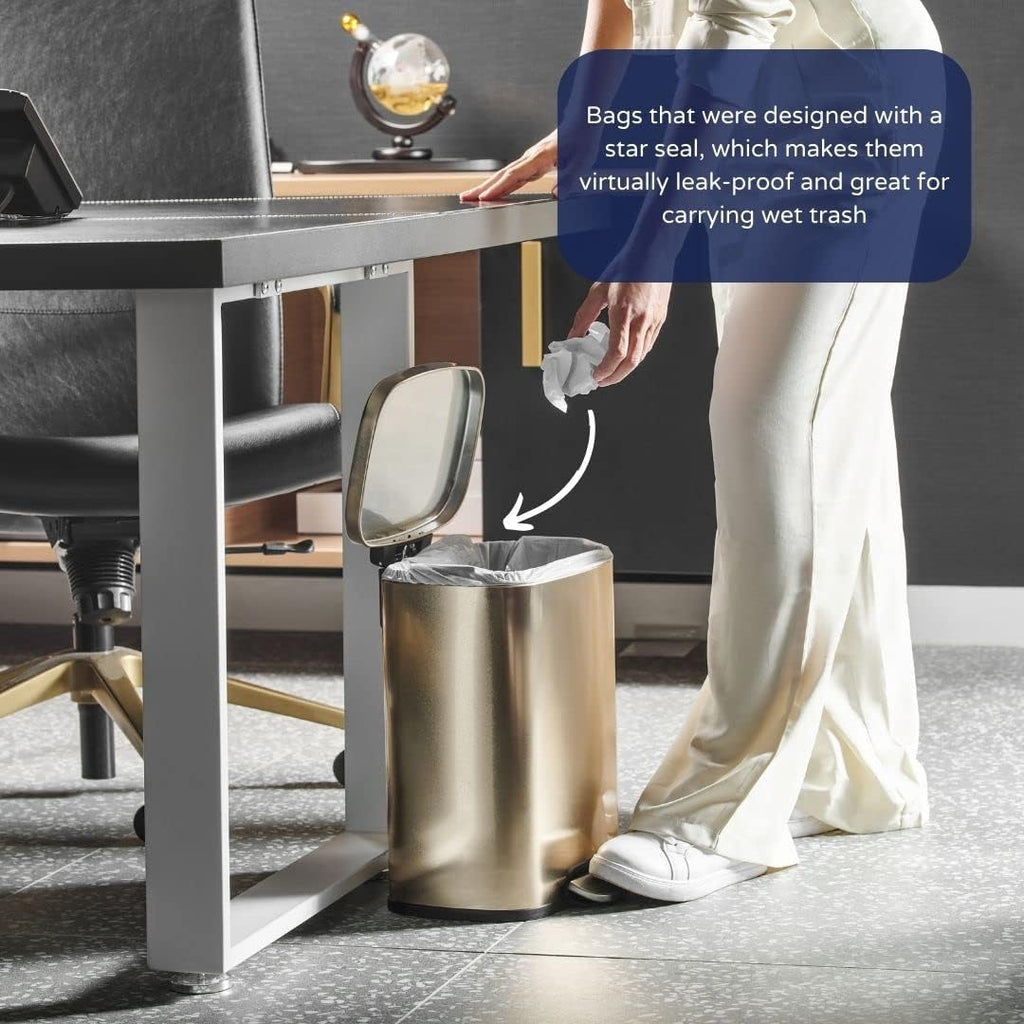 Plasticplace 12-16 Gallon Trash Bags │ 1.0 Mil │ Clear Tall Garbage Can Liners │ 24" x 31" (250 Case)