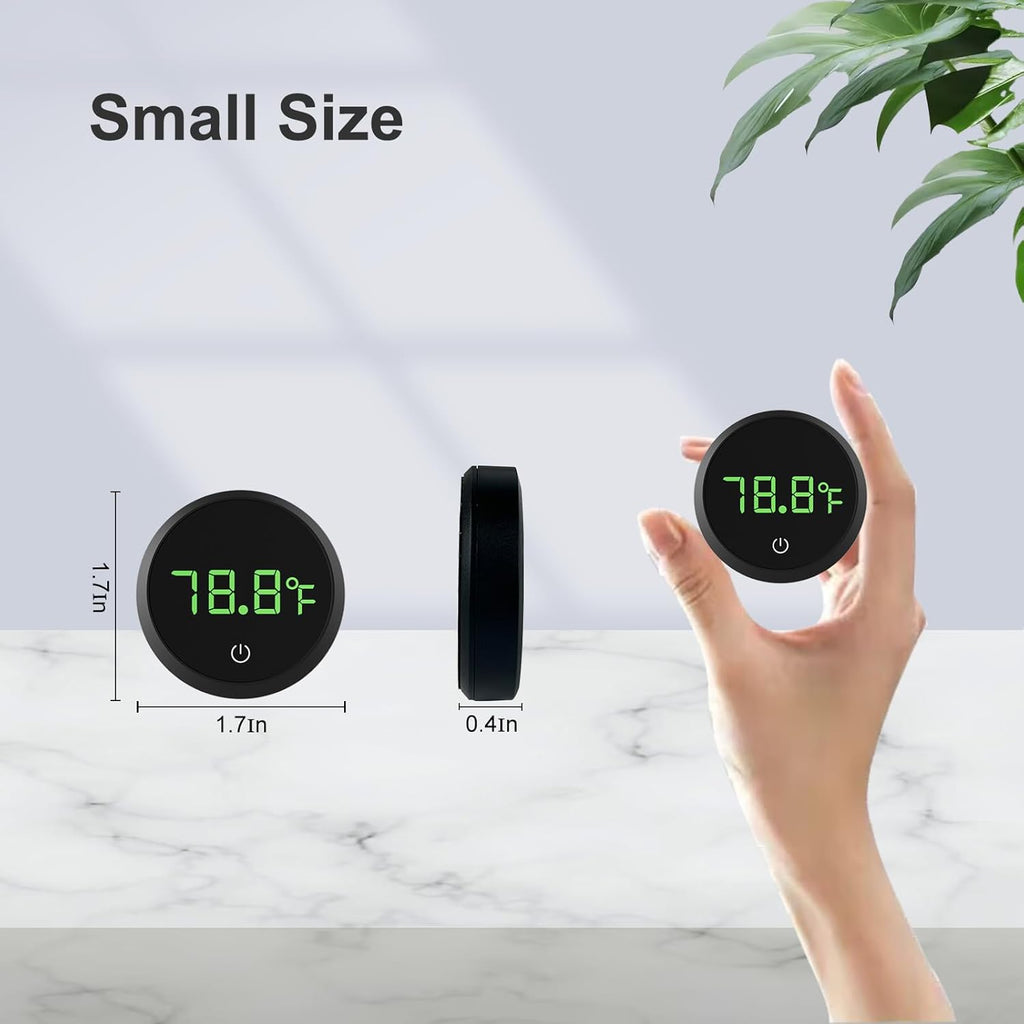 Carefree Fish Aquarium Digital Thermometer Cordless Replaceable Battery LED Display Temperature Measurement Error ±1℉(US Patent Number:D1038779S)