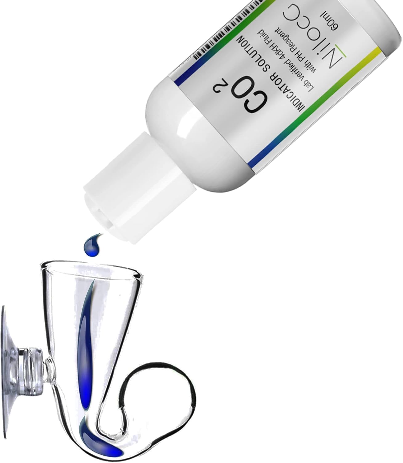 NilocG Aquatics Co2 Drop Checker Solution 4dKH/Ph Reagent for The Most Accurate Monitoring of Your Planted Tank Co2 Levels