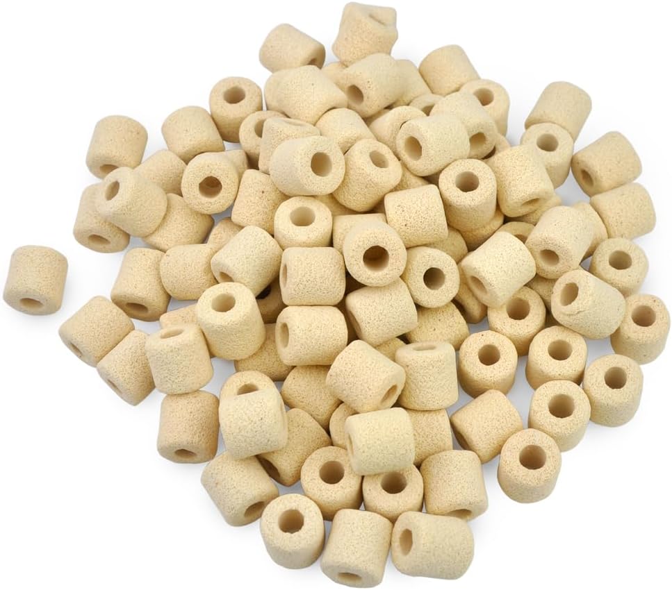 PULACO Aquarium Ceramic Ring, Filter Media for Fish Tank, Pond Filter, 1LB